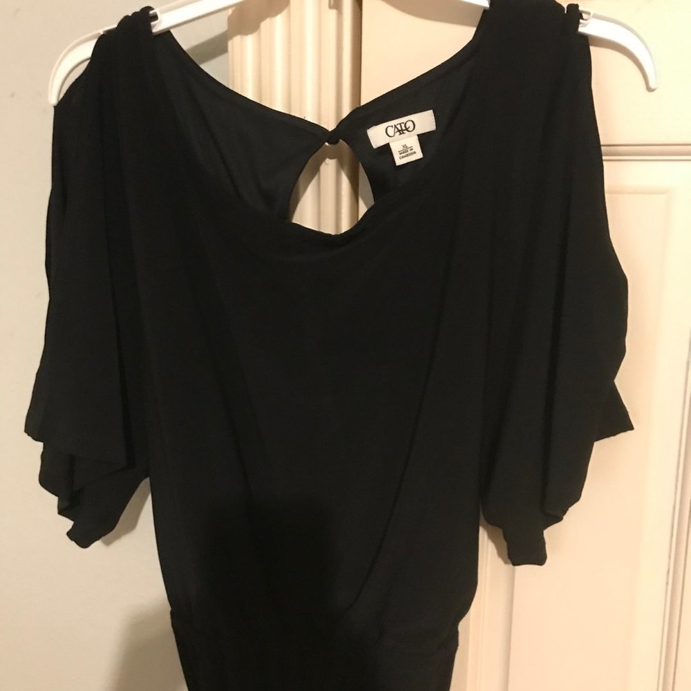Cato's Wide Leg Black Jumpsuit, Size XL